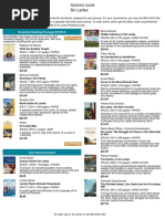 Sri Lanka Reading List