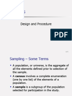 Sampling: Design and Procedure
