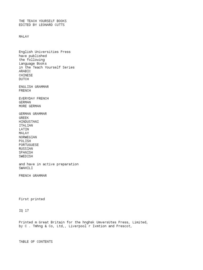 Malay Syllable Stress Linguistics