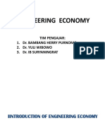 Engineering Economy: Tim Pengajar: 1. Dr. Bambang Herry Purnomo 2. Dr. Yuli Wibowo 3. Dr. Ib Suryaningrat
