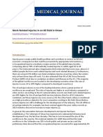 Work Related Injuries in an Oil Field in Oman