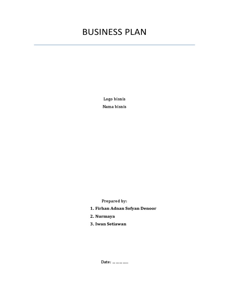 Business Plan Template PDF Sales Retail