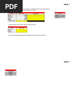 Soal Test Kerja Excel Untuk Admin