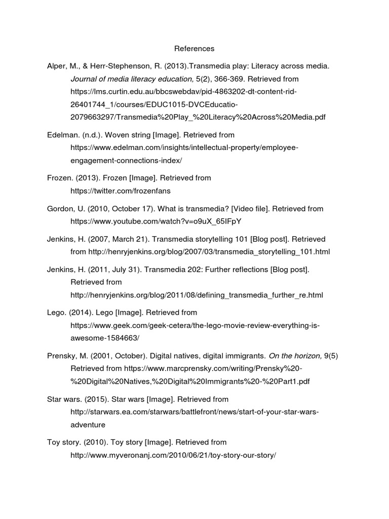 Transmedia Ref | PDF