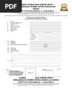 Formulir Pendaftaran Calon Pengurus Osis