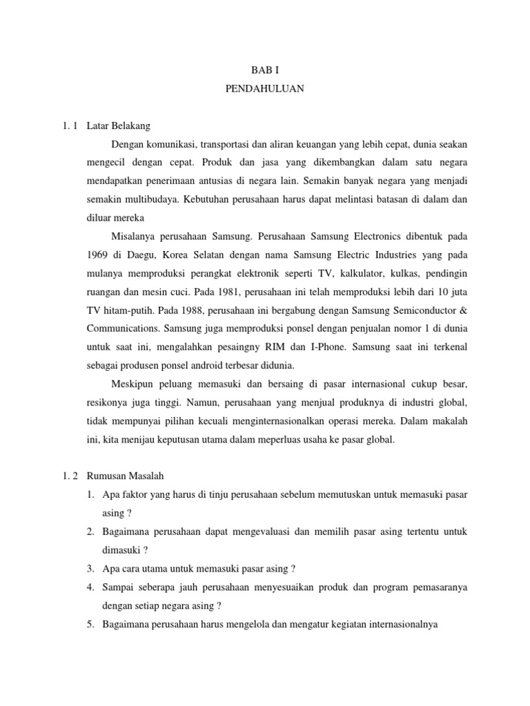 Bab 21 Masuk Ke Dalam Pasar Global