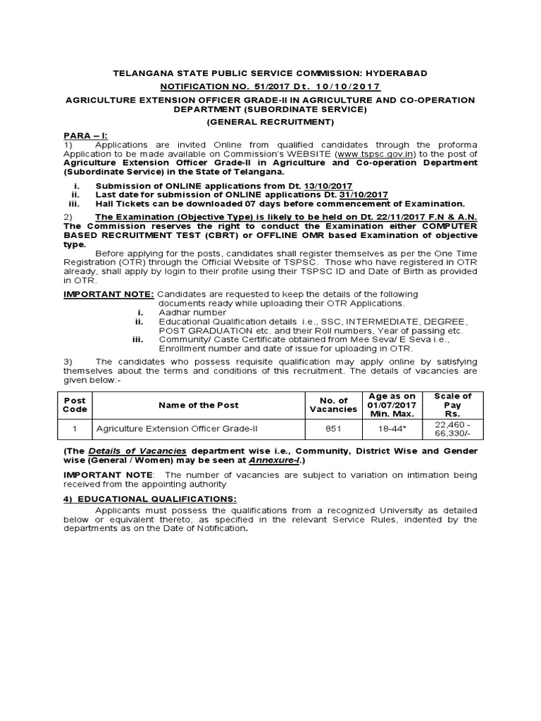 Agriculture Extension Officer GradeII Financial Transaction Visa Inc.