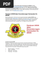 Panduan UKKM Ujian Kecenderungan Kemasukan Ke MRSM.2015