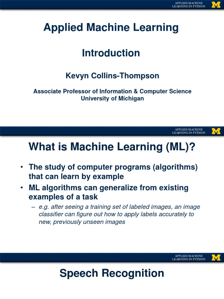 Intro To Machine Learning With Python | PDF | Machine Learning ...