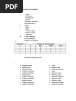 Ficha de Trabalho. Algoritmia