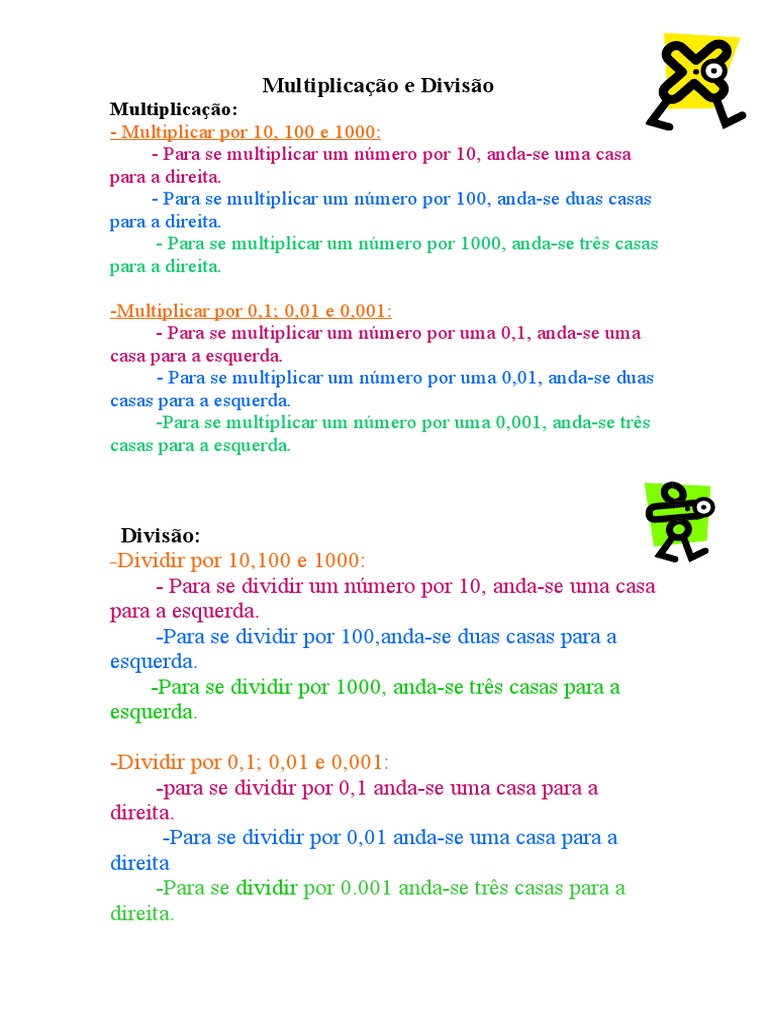 Multiplicação e Divisão: Passo a Passo | PDF | Casa e Jardim | Arte