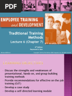 Overview of Traditional Training Methods | PDF | Lecture | Behavioural ...
