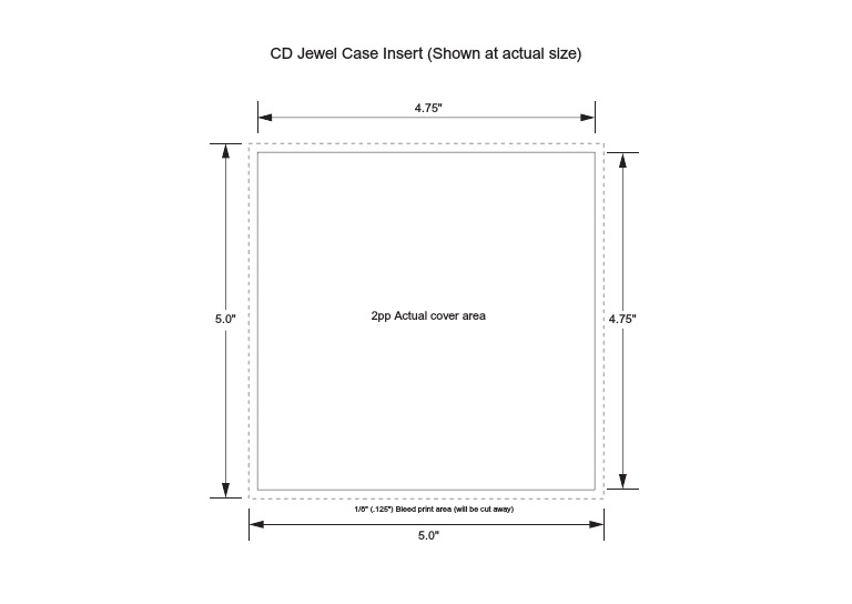 CD Jewel Case Insert Design Template | PDF