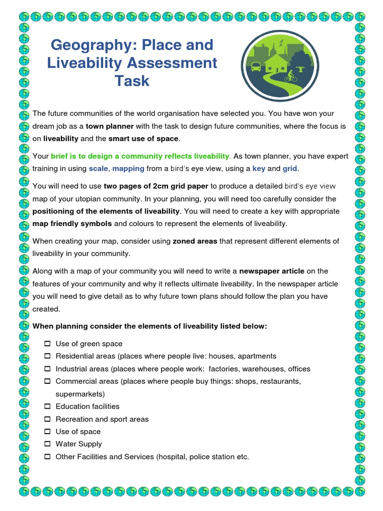 Place and Liveability Assessment Map Business