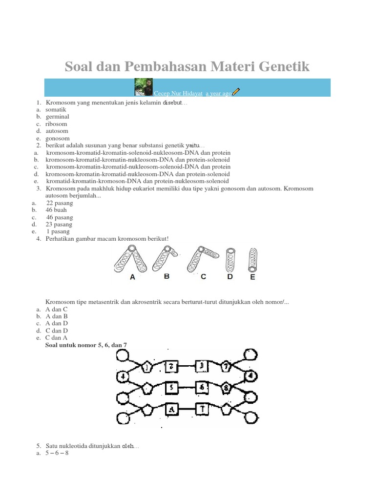 Soal Genetika Kelas 12 dan Pembahasan | PDF
