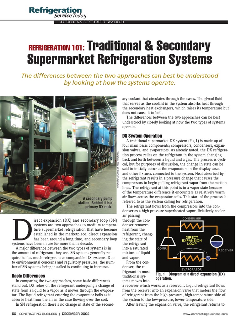 Direct Expansion (DX) and Secondary Loop (SN) Systems | PDF | Heat ...