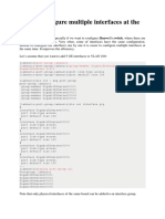 How to Configure Multiple Interfaces at the Same Time