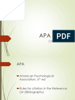 Apa 6 Ed: Citation Guide