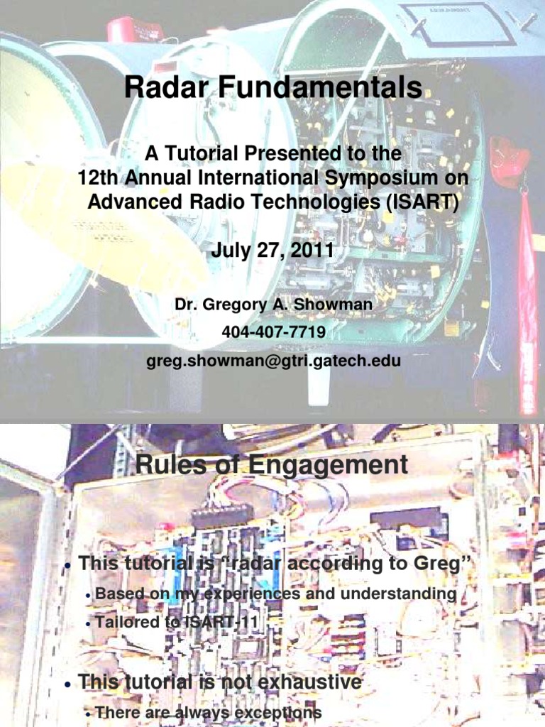 RADAR tutorial  Tutorial on radar basics