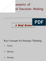 Elements of Planning and Decision-Making: A Brief Review