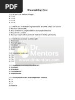 msk Best of Five MCQs For The Rheumatology SCE | PDF