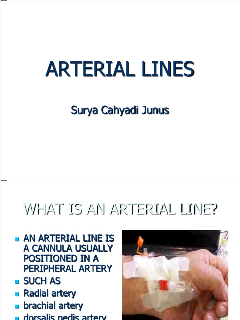 Arterial Line Overview and Care | PDF