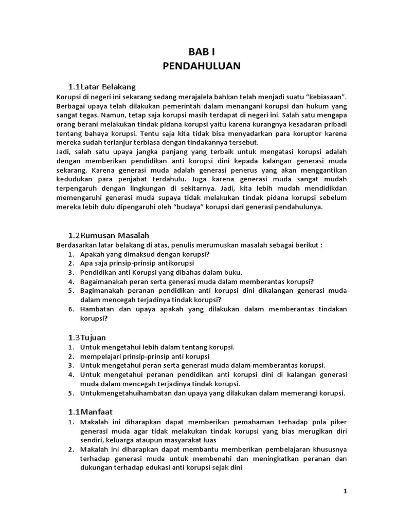 Makalah Anti Korupsi