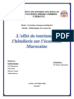 L Effet Du Tourisme Et L Hotellerie Sur L Economie Marocaine