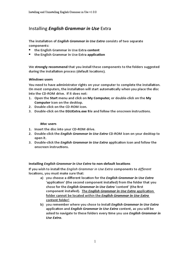Installation Instructions | PDF | Installation (Computer Programs ...