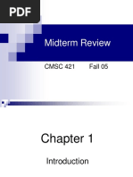 Midterm Review: CMSC 421 Fall 05