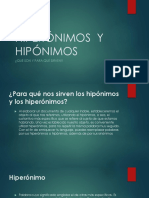 Hiperónimos y Hipónimos