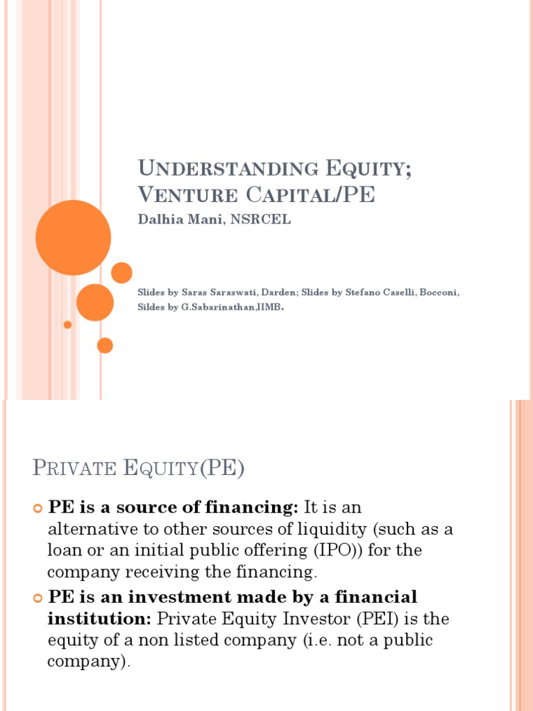 Session 7 - Understanding Equity | PDF | Valuation (Finance) | Venture ...