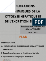 Explorations Biochimiques de La Cytolyse Hepatique Et de l'Excretion Biliaire-final