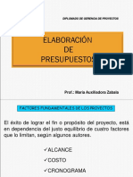 Elaboración de Presupuesto