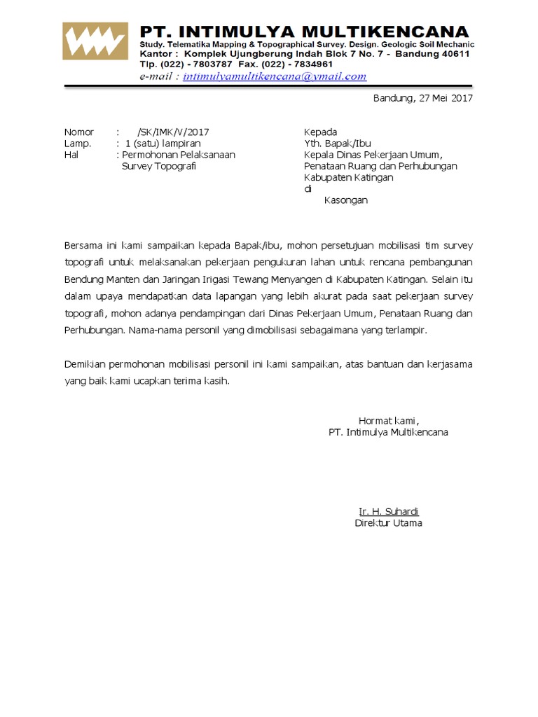 Surat Lanjut Permohonan Rayuan