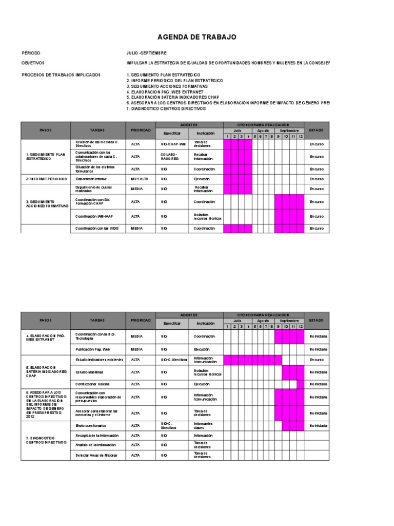 Agenda Trabajo Business Tecnologia General