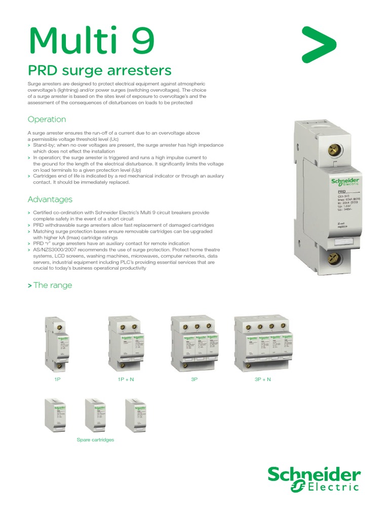 Multi 9: PRD surge arresters
