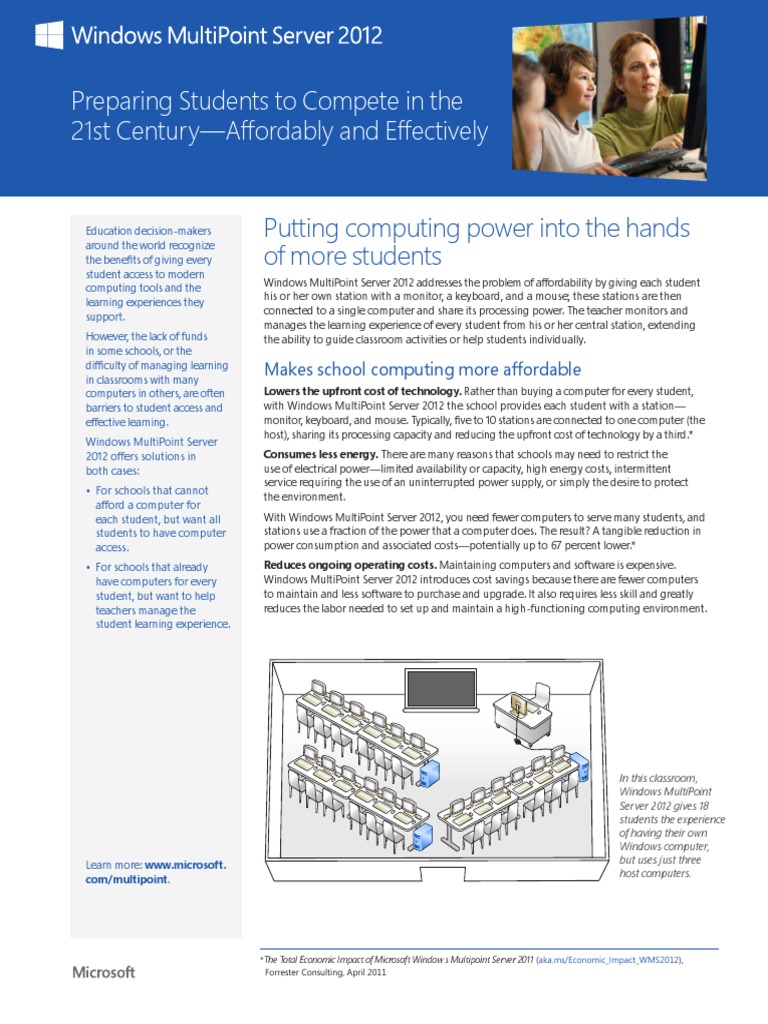 Windows MultiPoint Server 2012 Datasheet | PDF | Videotelephony ...