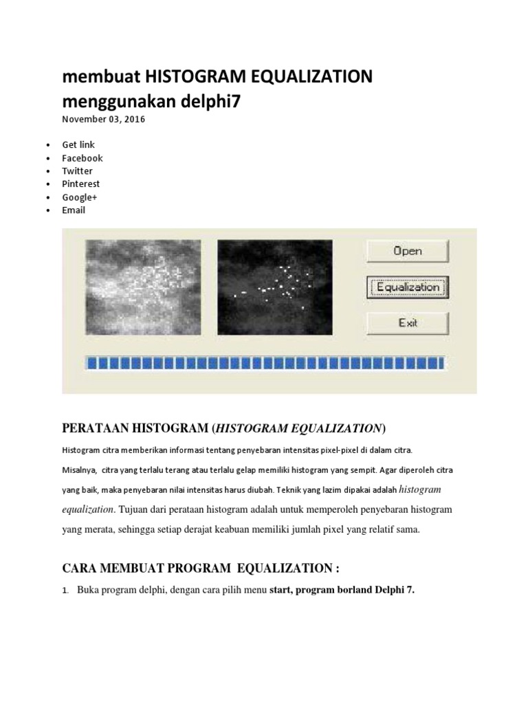 Histogram Equalization di Delphi 7 | PDF