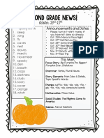 (Second Grade News) : October 23 - 27