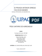 Peso Unitario de Agregados