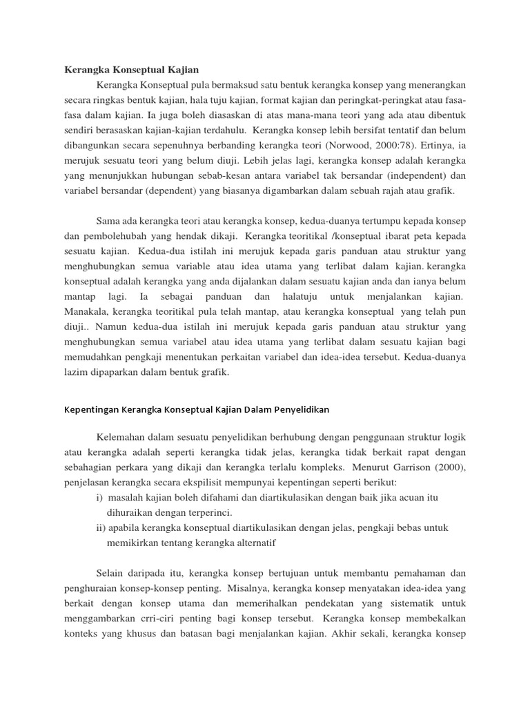 Kerangka Konseptual Kajian | PDF | Seni | Sains & Matematika