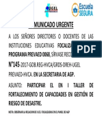 Comunicado Urgente