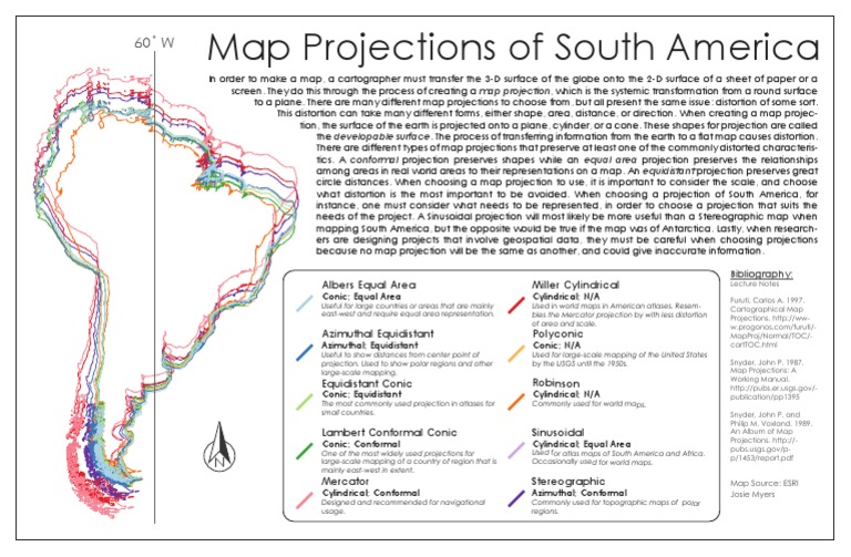 Map Projections for South America | PDF | Map | Earth Sciences
