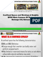 Confined Space and Working at Heights BPSU Main Campus AV Room Balanga City Bataan