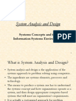 System Analysis and Design: Systems Concepts and The Information Systems Environment