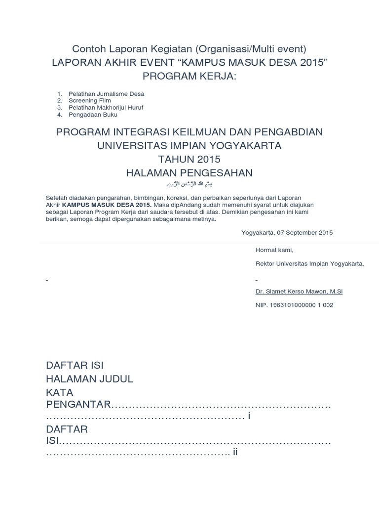 Contoh Laporan Jurnalistik Guru Paud