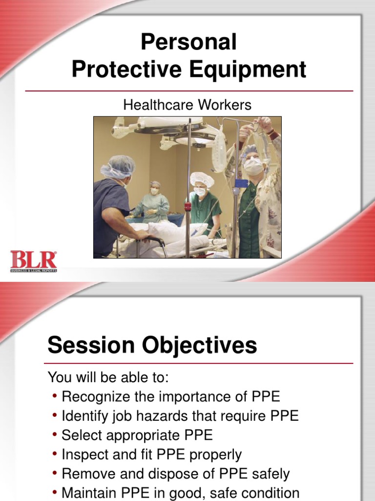 Personal Protective Equipment: Healthcare Workers | PDF | Personal ...