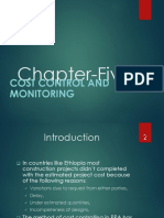 Chapter-Five: Cost Control and Monitoring