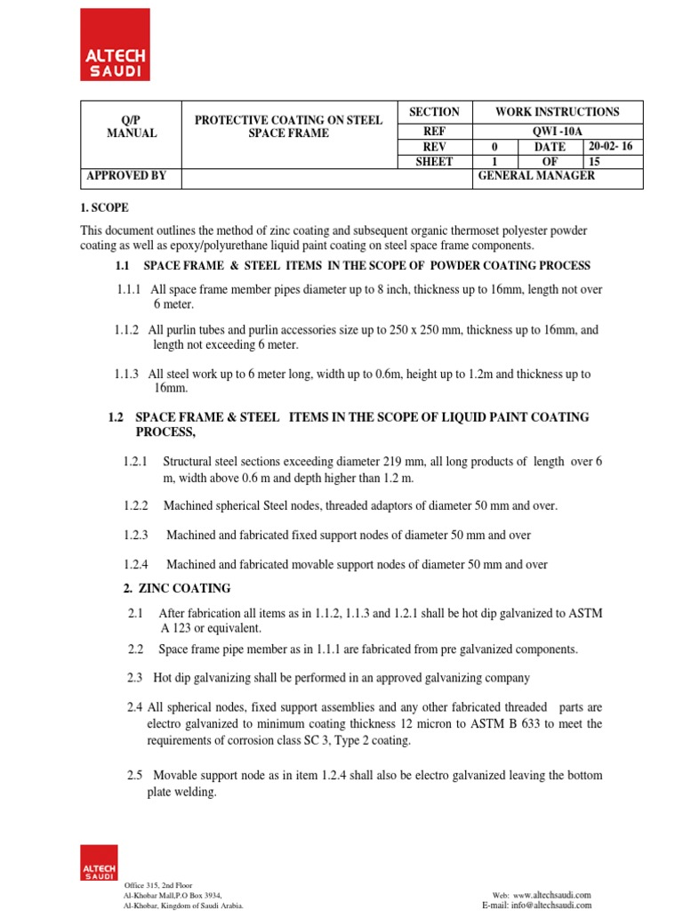 Triocon Powder Coating_procedure Galvanization Paint Free 30day